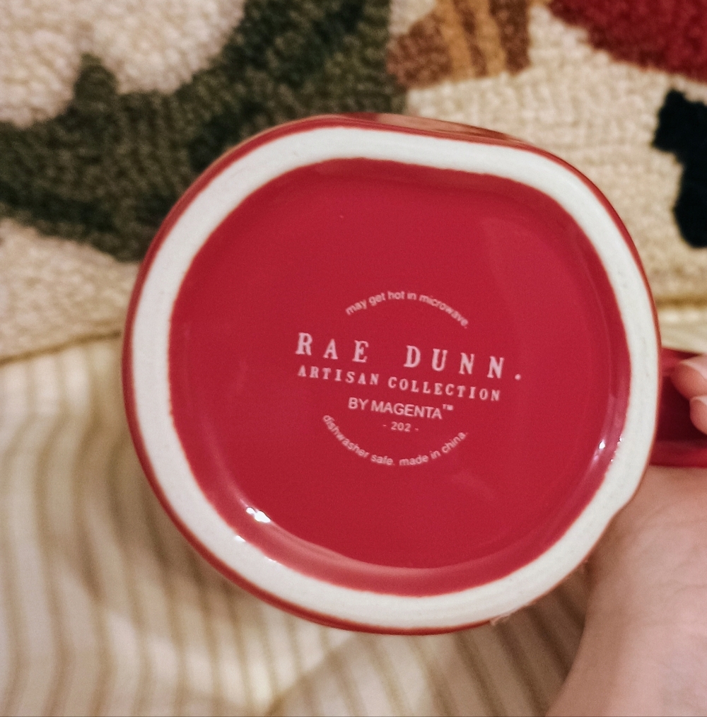 Rae Dunn Believe Red Ceramic Mug -NEW - Picture 5 of 7